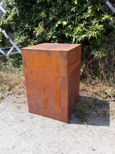 Z1: metalen zuil voor beeld\nmaat: 40Ã—40Ã—60cm
