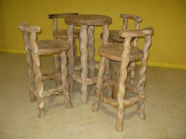 H15:Uniek barset-tuinset in teak.
