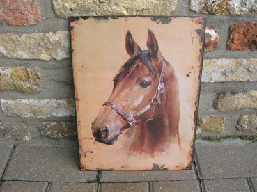 V1:wandplaat paard 6 euro